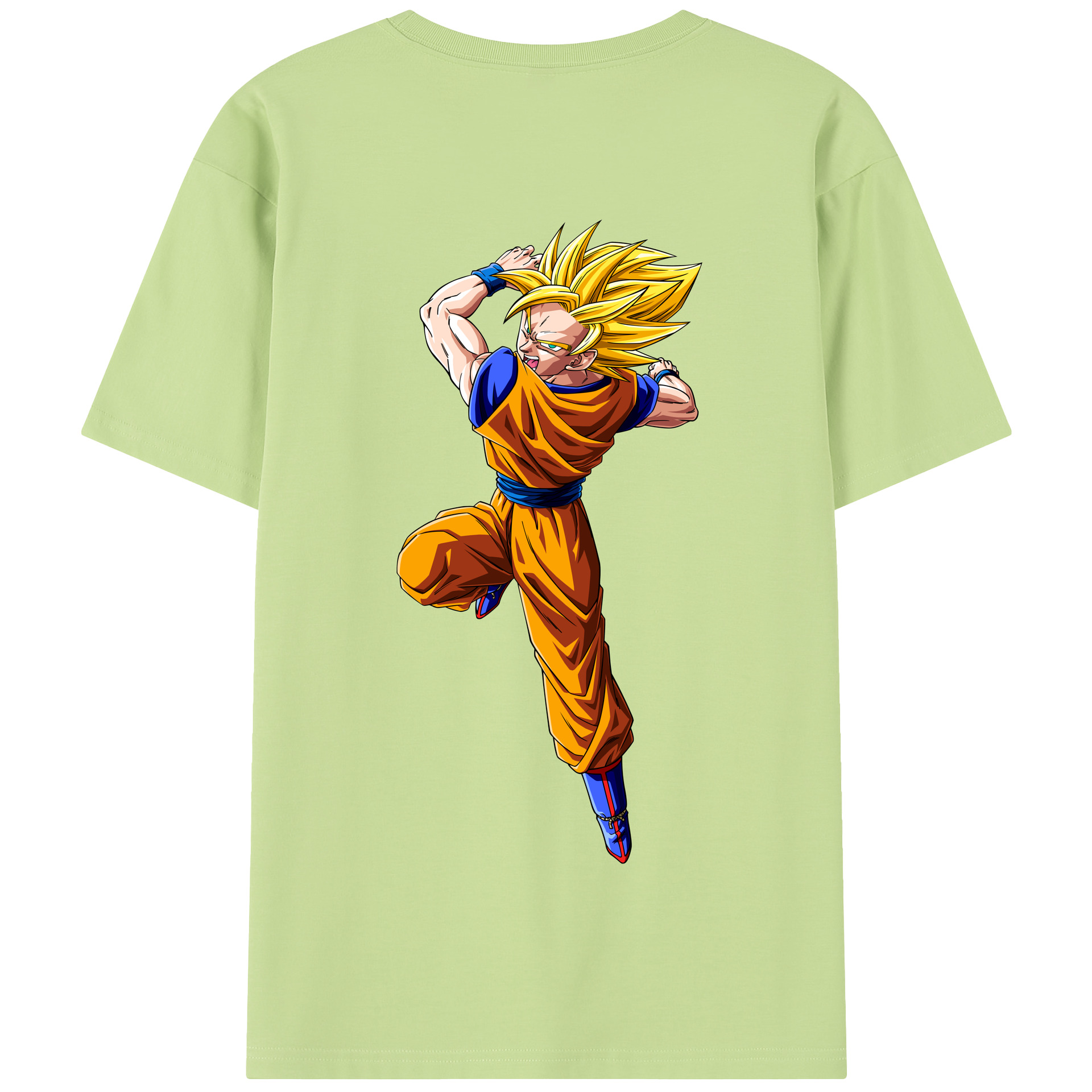 （画像用） ドラゴンボール 孫悟空（そん ごくう）Son Goku カカロット DRAGON BALL Kakarotto 綿100％半袖Tシャツ（背面プリント）